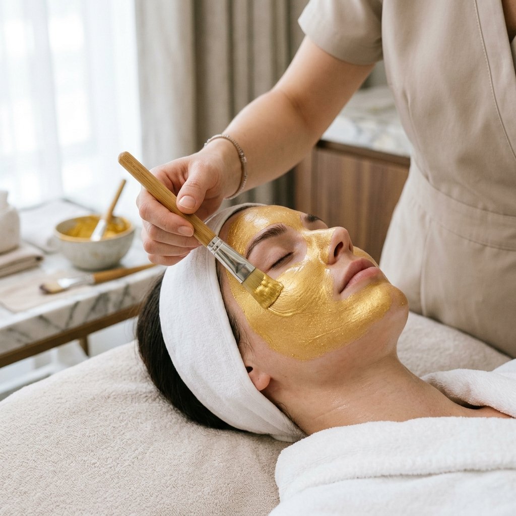 Professional skin treatment detail