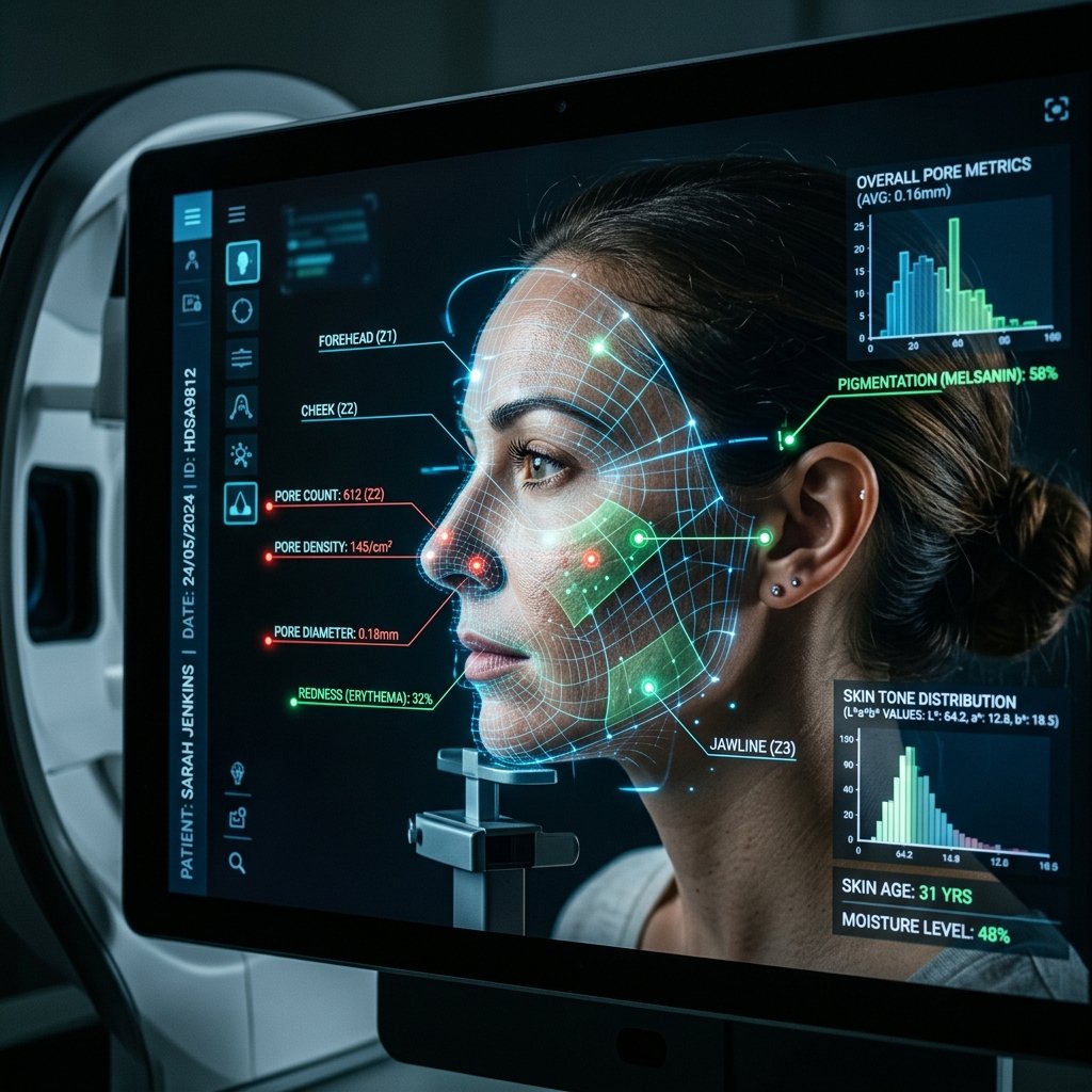 VISIA 3D facial scan skin analysis